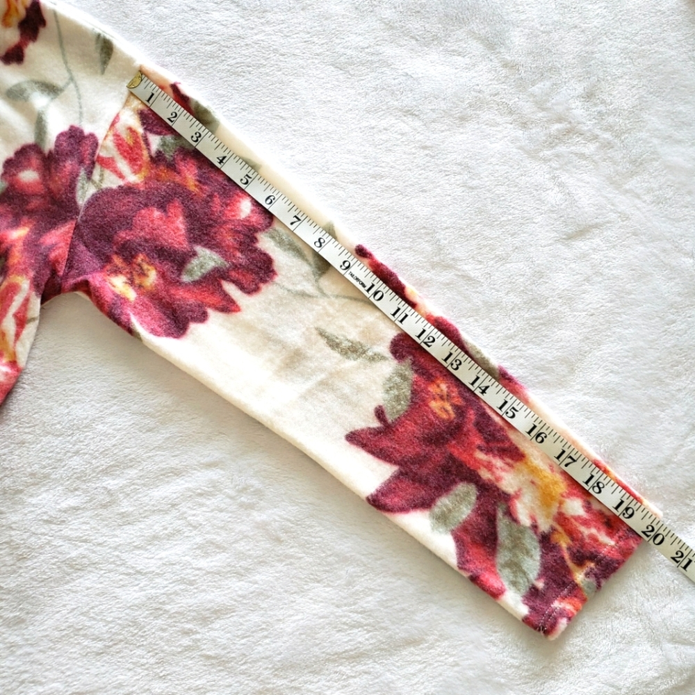 EXCLUSIVE ONE Long Sleeve Super Soft Cozy Fleece Floral Hoodie--NEW--L - Picture 14 of 14